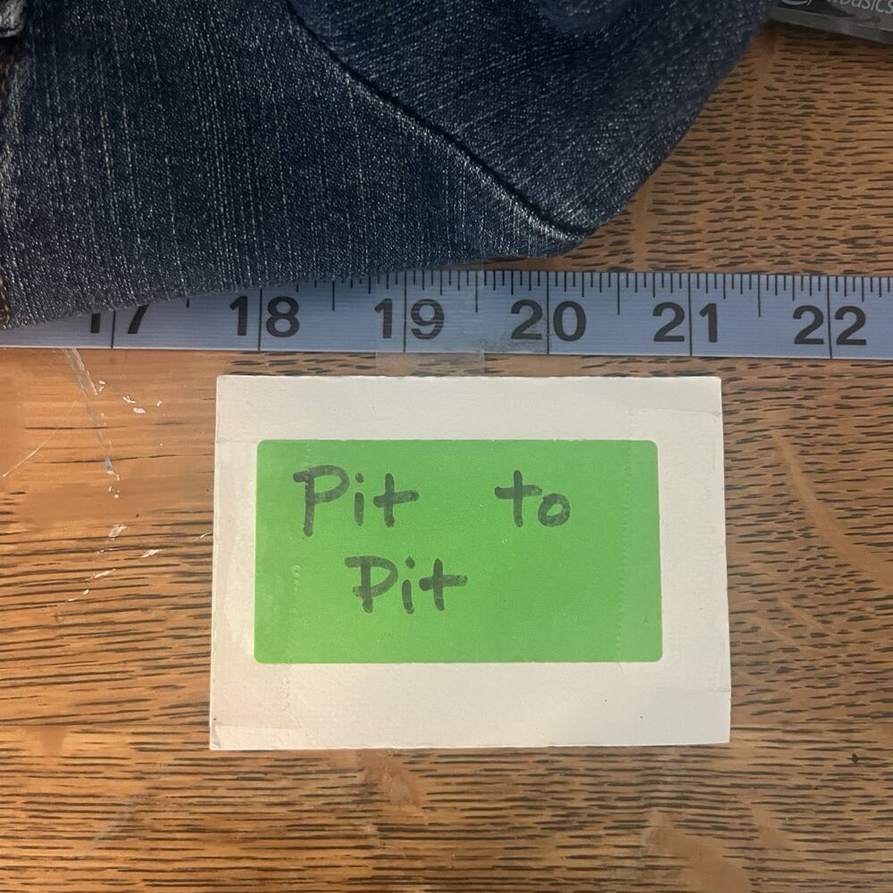 Coldwater Creek Denim Jacket 14 Brown/Black Woven Trim Fringe Classic Western - Picture 10 of 14